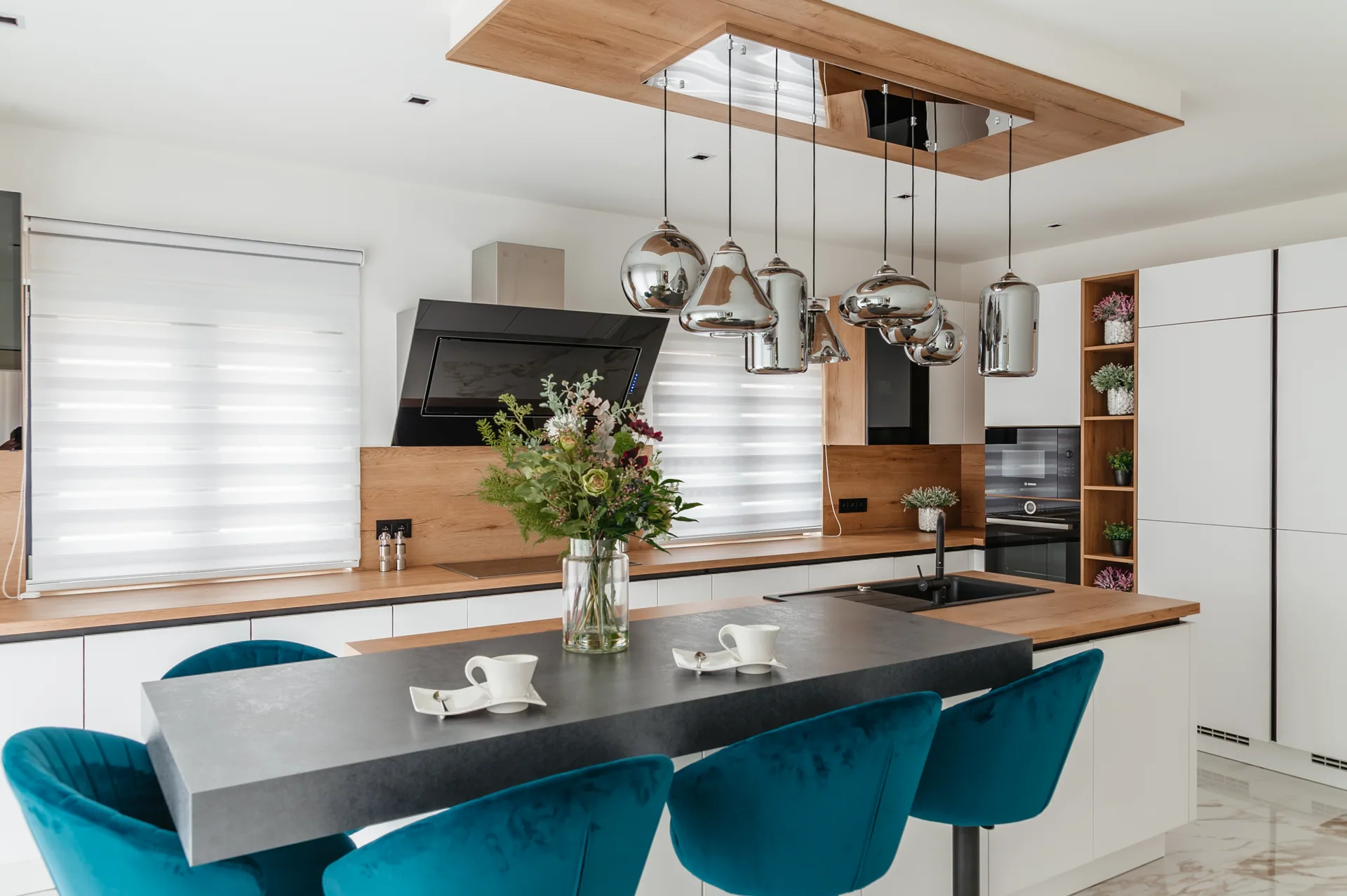 Plus — arctic white, blat oak ventura — poza 2